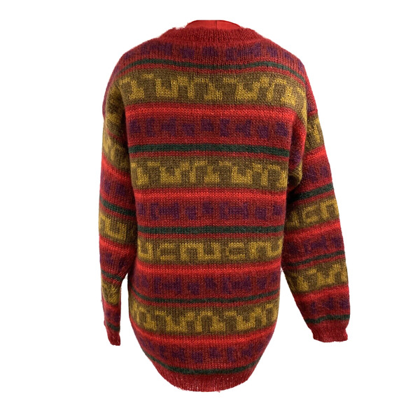 Vintage Eddie Bauer ladies M knit jacket southwestern mohair button front coat - Picture 5 of 9